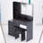 41" Large Size Left Bedside Cabinet Vanity Table+Cushioned Stool