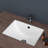18.5"x13.5"Ceramic Rectangular Undercounter Mount Bathroom Sink with Overflow Hole