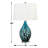 Sassari 28" Teal and Black Fused Glass Table Lamp