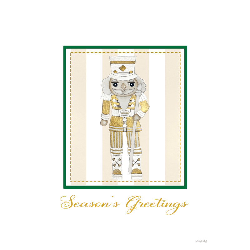 Season's Greetings Nutcracker - Impression sur toile tendue, H 36 po x l 24 po x P 1,25 po