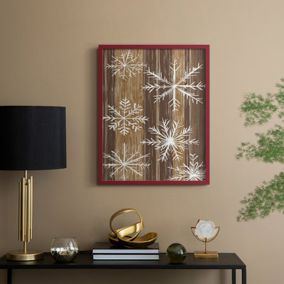 «Christmas Holiday Art XXIV», reproduction encadrée - bois massif