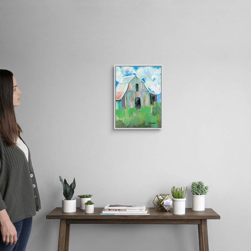 " Old But Not Giving In " by Kait Roberts, 18" H x 14" W x 1.75" D, White Framed