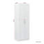Garde-robe haute et armoire de cuisine, blanc, 2 portes, 3 cloisons, 4 rangements, panneau de particules de 15 mm, fabrication délicate et enchanteresse