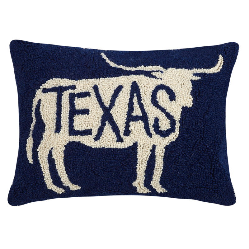 Coussin en laine Longhorn