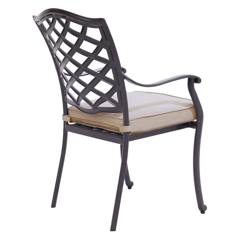Chaise de patio Annecorinne, Sable Spectrum, Bronze lave foncé