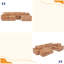 Canapé modulaire en forme de L de 107 po avec deux repose-pieds amovibles en forme de L et canapé-lit confortable-599528944
