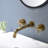 Double Cross Handles Wall Mounted Bathroom Faucet-113953260