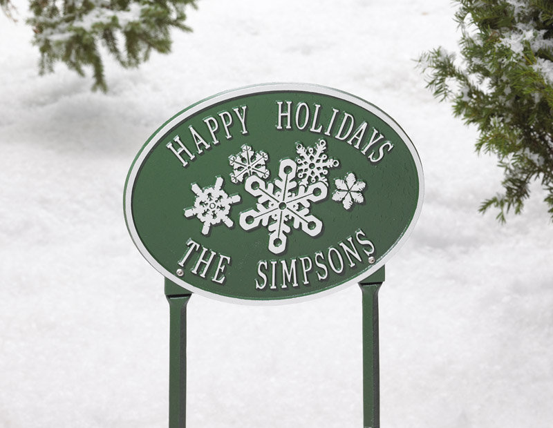 Snowflake Oval Garden Stake Whitehall Products 