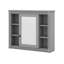 Armoire à pharmacie murale avec miroir, 6 tablettes ouvertes-118318252