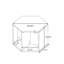 Table basse de table d'appoint hexagonale 23,62 po Table de chevet en bois antique (table seulement)