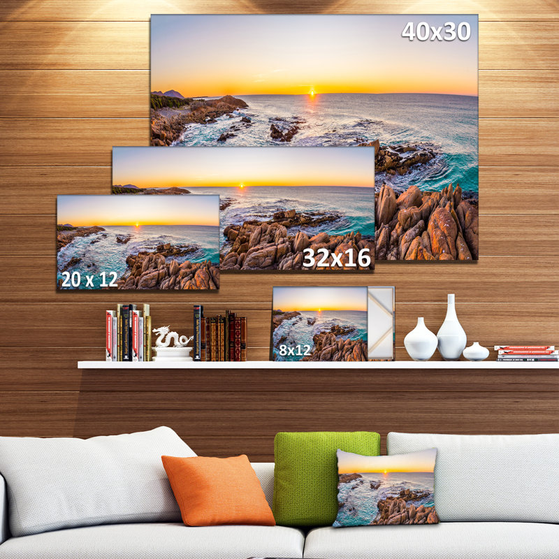 « freycinet national park beach landscape », reproduction de photo sur toile tendue, H 16 po x l 32 po x P 1 po