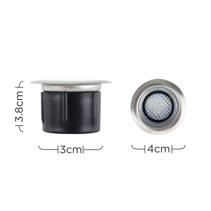 Plug-in Integrated LED Steel Deck Light, White