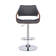 Afshar Swivel Adjustable Height Bar Stool with Pedestal Base in Faux Leather, Wood and Iron