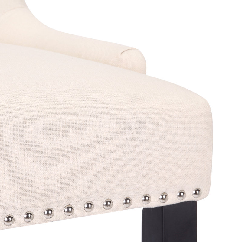 Wren 24" Counter Stool (Set of 3), Beige Linen/Black Frame