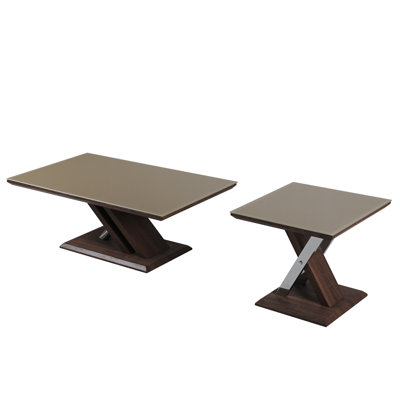 Bali Glass Top Living Room Table Set