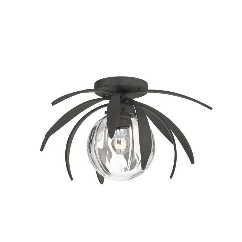 Dahlia 1 - Light Semi Flush Mount, Natural Iron, Water Clear