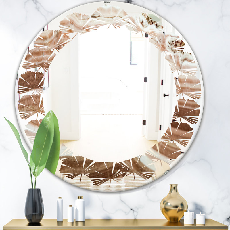 Miroir mural Crystals Minerals and Stones Leaves, H 24 po x l 24 po