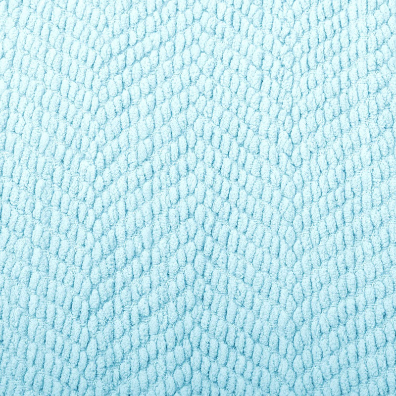 Aquamarine Knitted Reversible Throw Blanket with Tassels