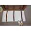 Tapis de porte turc fabriqué à la main dans un style rétro avec des rayures blanches et oranges frappantes