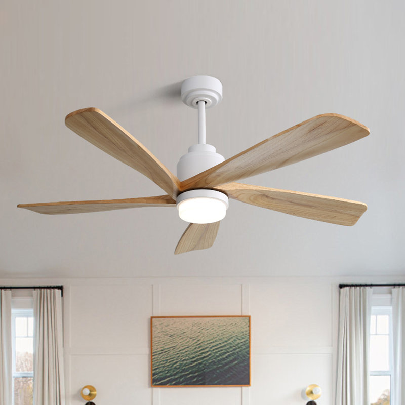 Ventilateur de plafond à profil bas de 52 po avec lumière à intensité variable, flux d'air réversible et télécommande Whisperpetal
