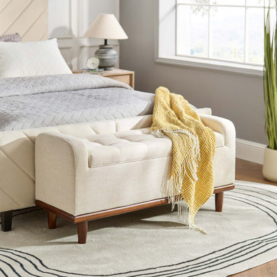 Polyester Upholstered Storage Bench