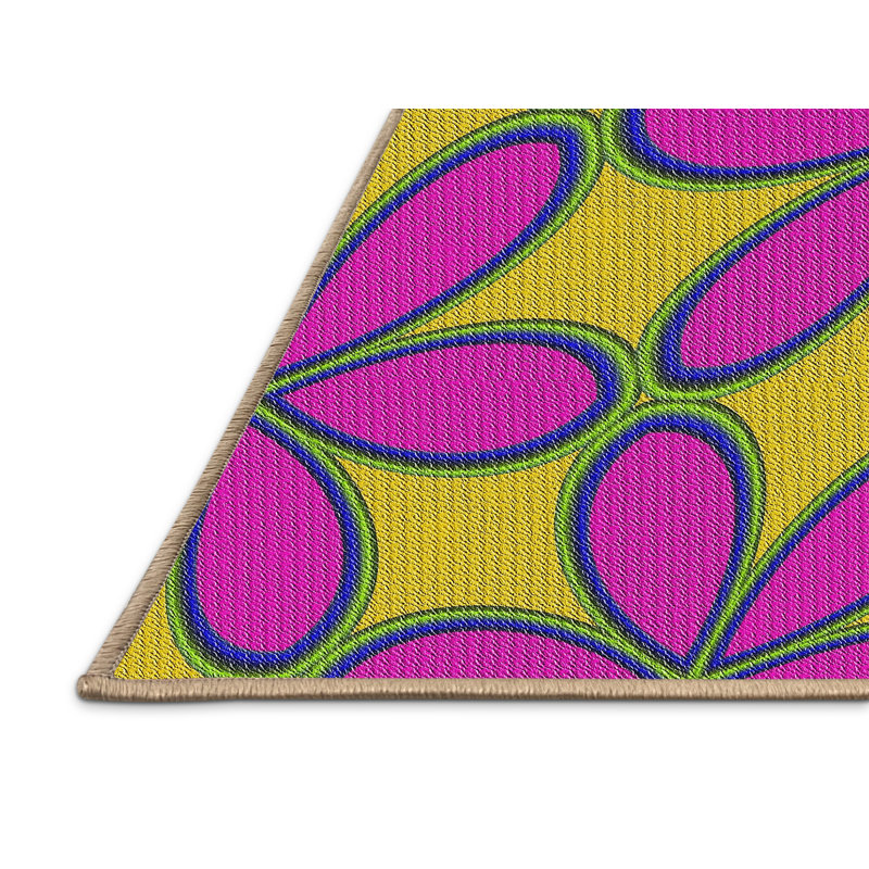 Geometric Indoor Rug, Rectangle 5' x 7'
