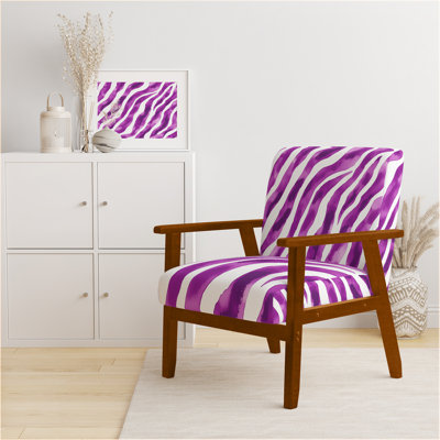 Chaise à accoudoirs rembourrée Zebra