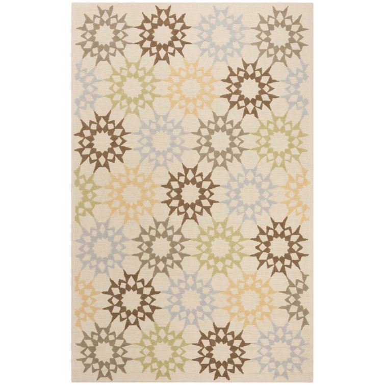 Martha Stewart Hand Hooked Cotton Pile Geometric Rug