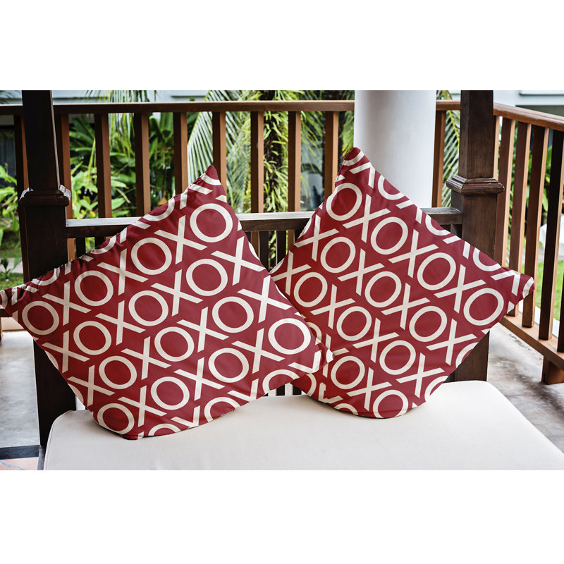 Coussin d'extérieur carré, 16 po x 16 po, Brique