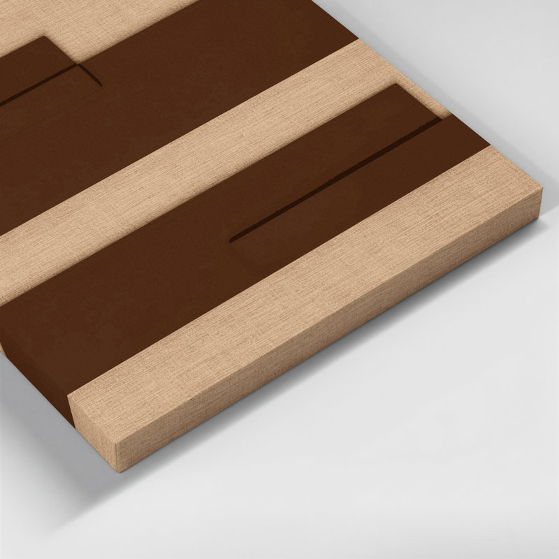 Minimalisme 61, art mural sur toile brune, H 32 po x l 32 po