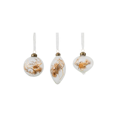 Flora 1cm Glass Bauble