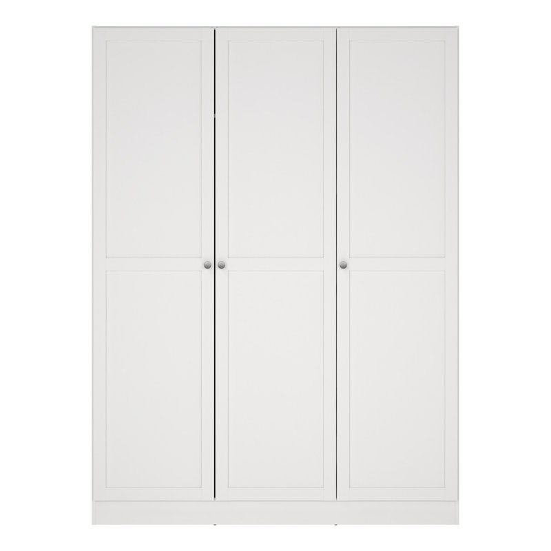 Bowery 3 Door Manufactured Wood Wardrobe, White