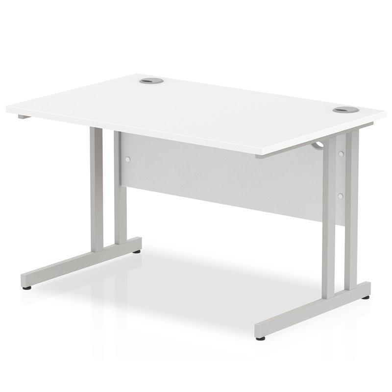 Impulse Metal Base Writing Desk, White