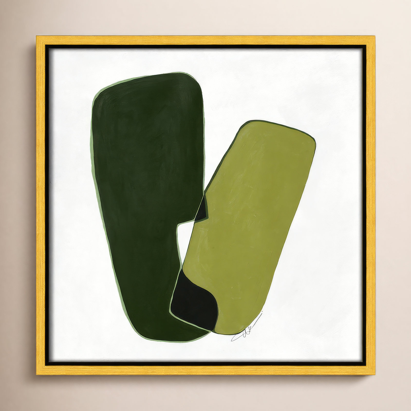 Unity II Print by , 13.5" H x 13.5" W, Gold