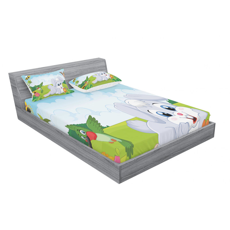 Microfiber Sheet Set, Queen Sheet Set with Fitted Sheet