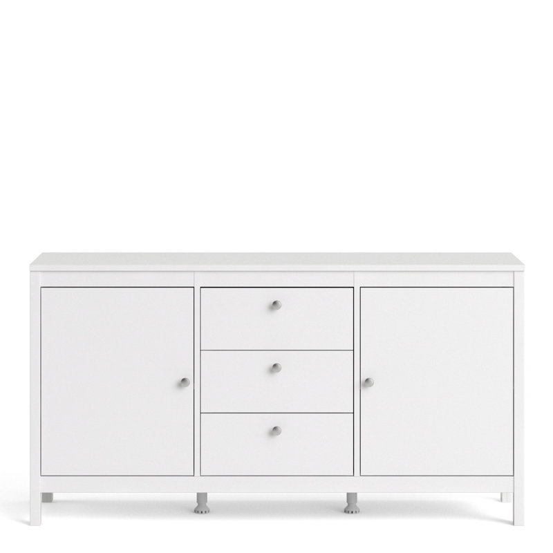 Cynsere 151.2 Cm Wide 3 Drawer Sideboard, White