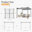 3m x 3m Metal Pergola with Retractable Roof-111057970-111057969