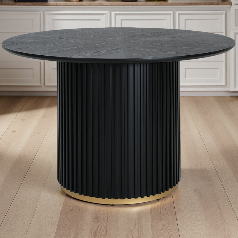 Table de salle à manger 47,25 po, Noir