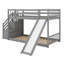 Lit superposé à structure en bois massif avec glissière convertible et escalier-651211117
