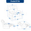 Grand fauteuil inclinable manuel en tissu pour le salon-2052615607