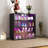 Shoe Box with RGB LED Light, Wooden Stackable Shoe Storage Box with Glass Door, Shoe Storage Bin Shoe Display Case for Sneakers (4 Tier-1)-49412667