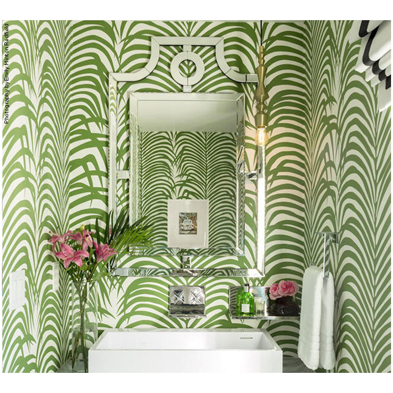 Zebra Palm Wallpaper, Jungle