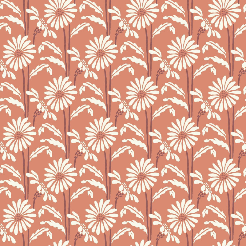 Woodland Bloom - Floral Wallpaper, Soot, PVC, Self-adhesive