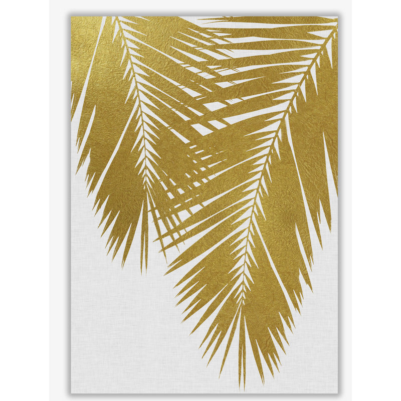 Palm Leaf II - Single Picture Frame Print, 59.4cm H x 42cm W x 4cm D, Wrapped Canvas