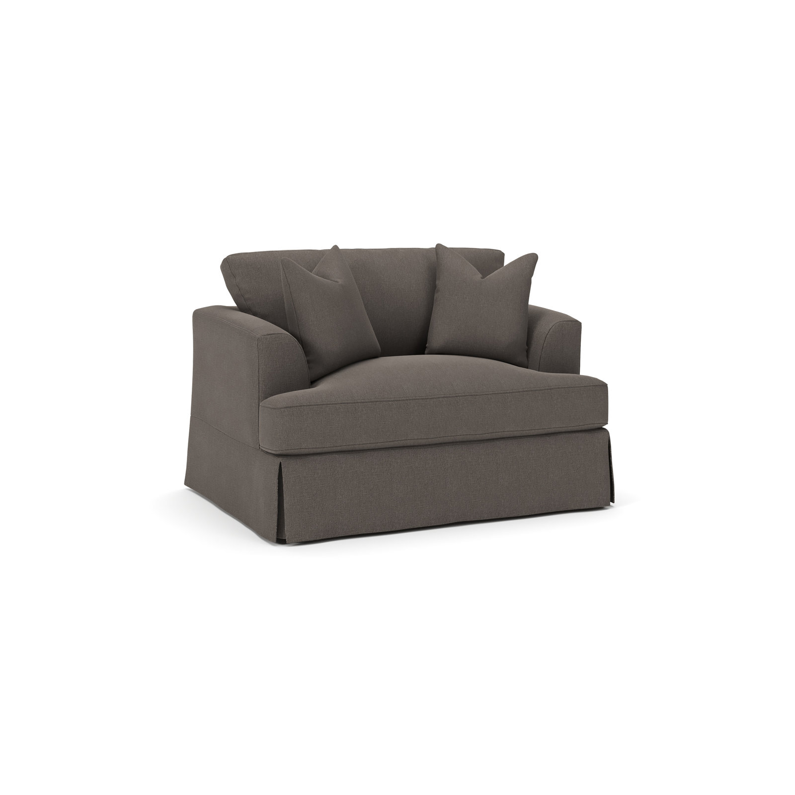 Lucia Upholstered Armchair, Drusky Charcoal Sustain® Basketweave