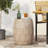 Outdoor Lightweight Concrete Side Table,
