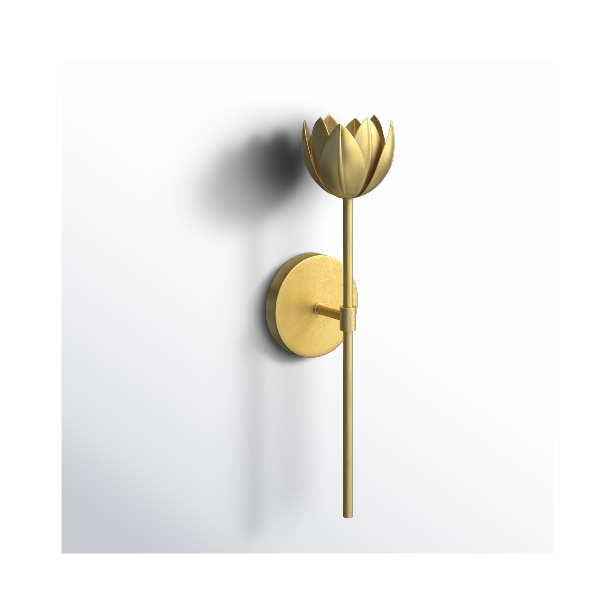 Dario 1-Light Dimmable LED Armed Sconce, Gold