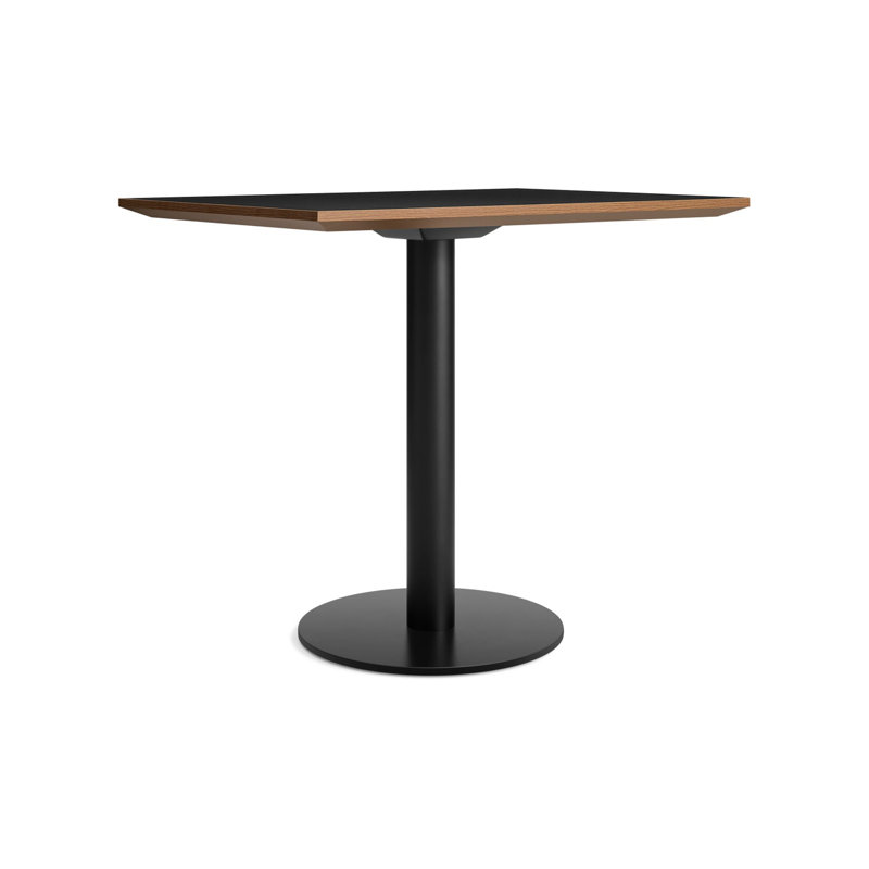 Easy Walnut Wood Dining Table, White Oak, Matte Black