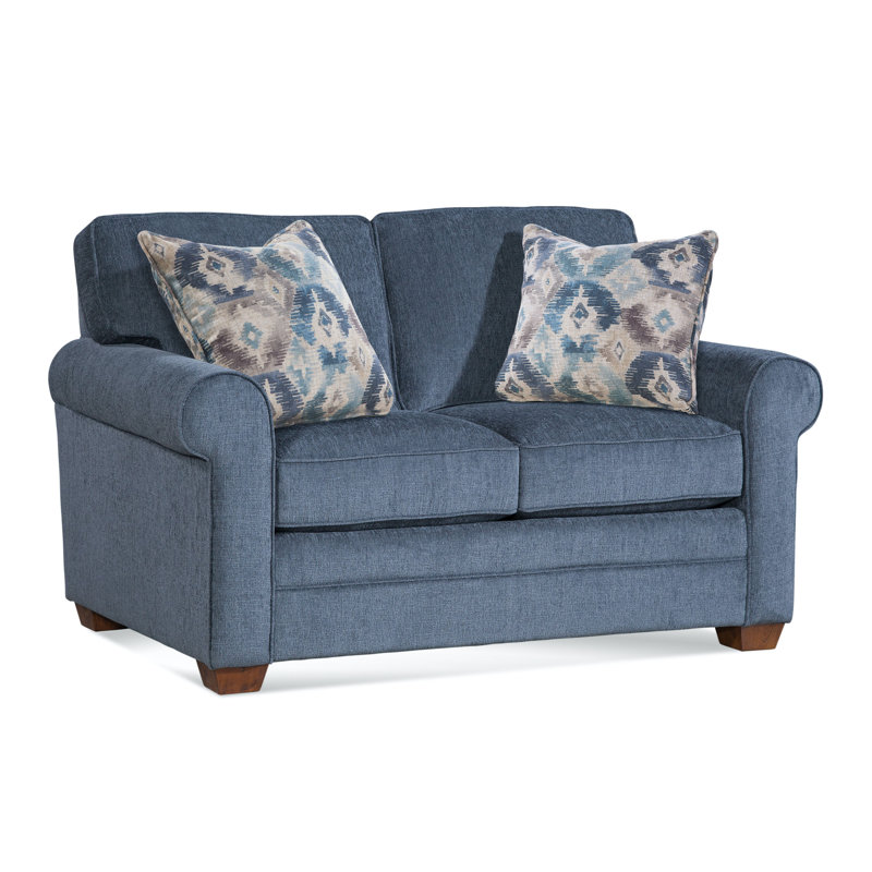 Bedford Loveseat, Honey, Basic Navy; 0317-61