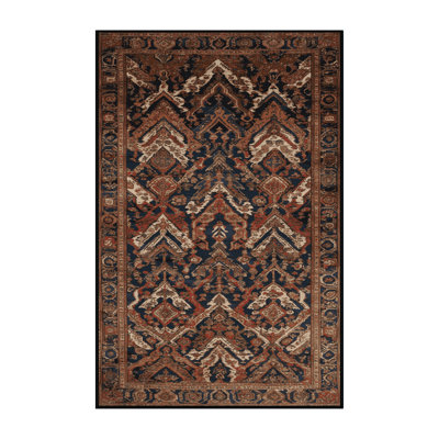 Machine Washable Persian Brown Area Rug